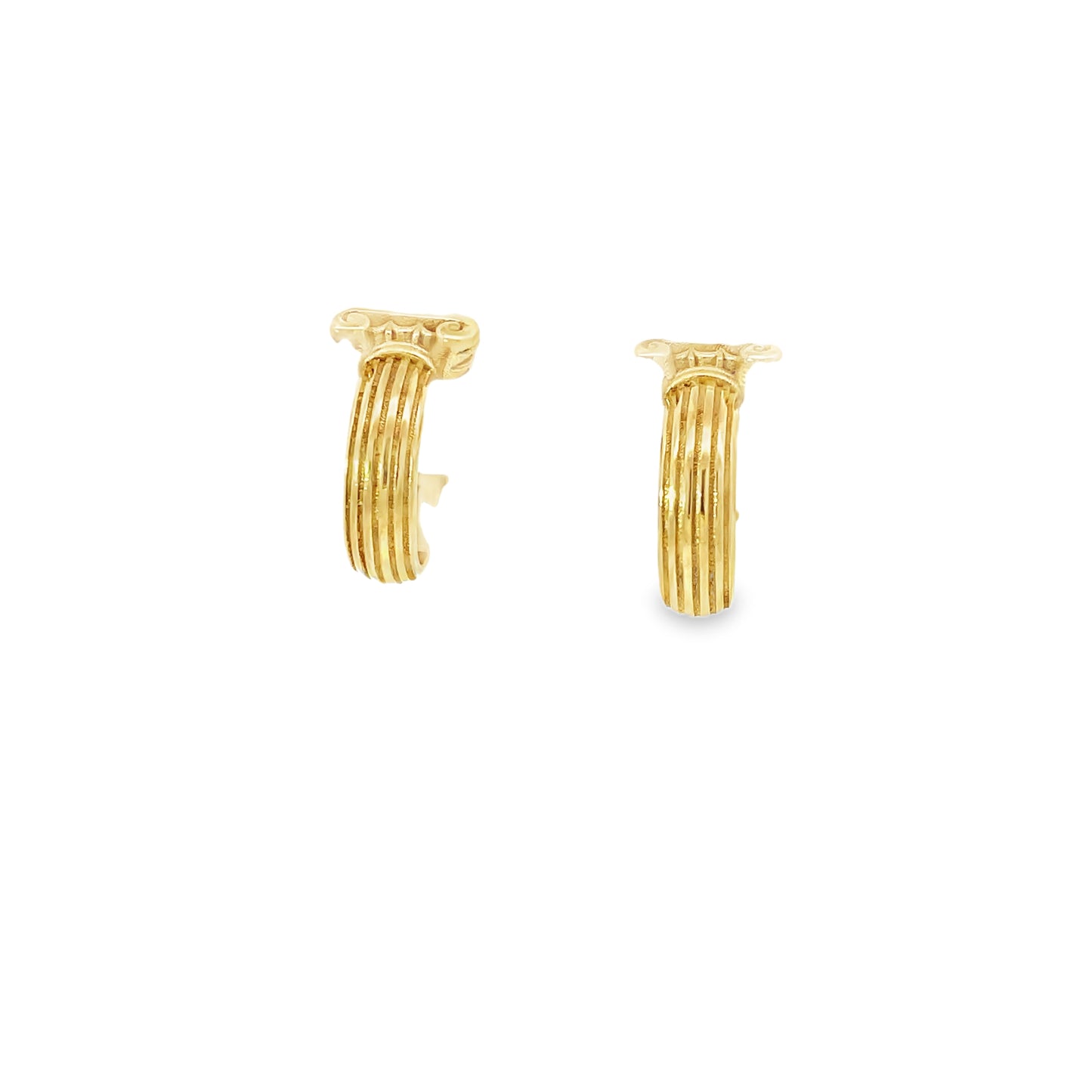 Ancient Roman Ionic Column Hoop Earrings