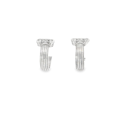 Ancient Roman Ionic Column Hoop Earrings