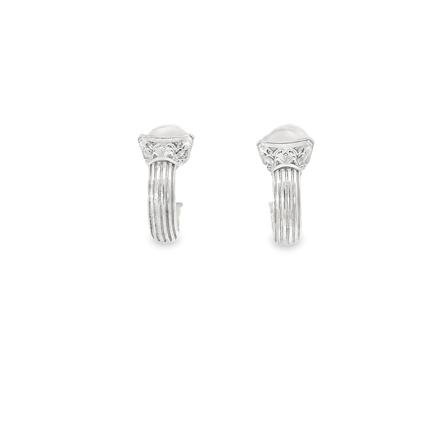 Ancient Roman Corinthian Column Hoop Earrings