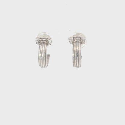 Ancient Roman Ionic Column Hoop Earrings